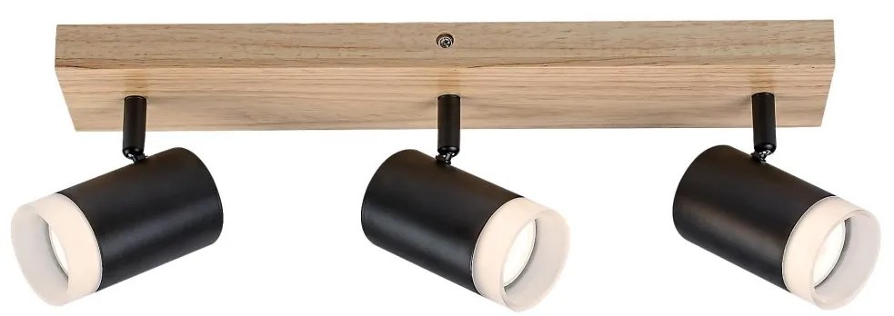Plafoniera lemn stil nordic cu 3 spoturi Toras