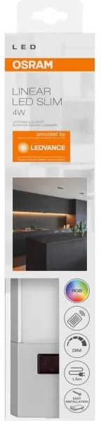 Corp de iluminat LED RGB dimabil pentru corpuri de bucătărie Ledvance SLIM LED/4W/230V + telecomandă