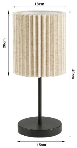 Brilagi - Lampă de masă NORDIC WAVE 1xE27/15W/230V in/negru