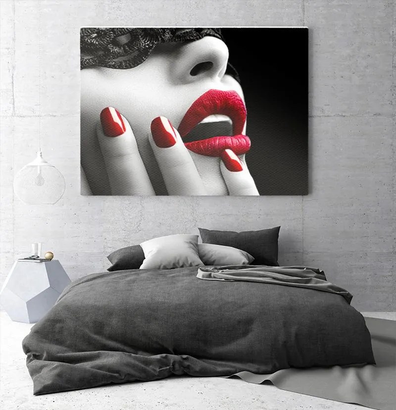 Tablou canvas Red Lips 120x80 cm