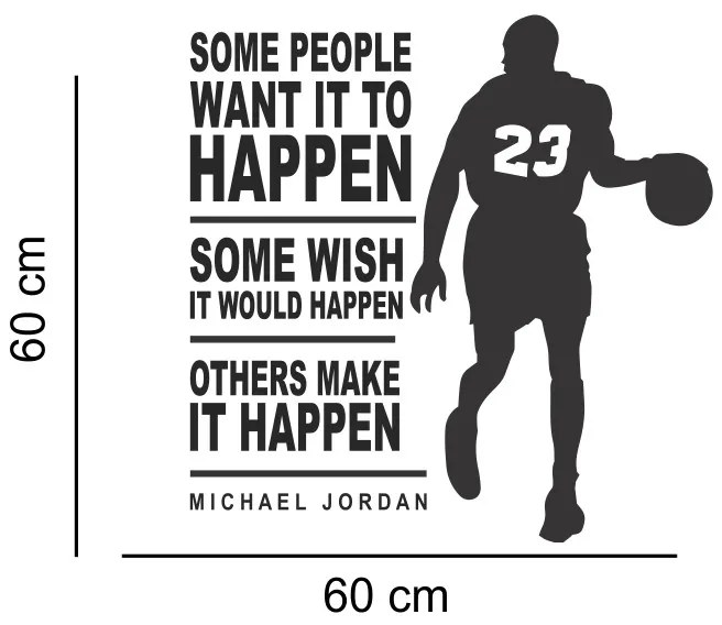 Sticker perete cu mesaj Michael Jordan