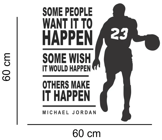 Sticker perete cu mesaj Michael Jordan