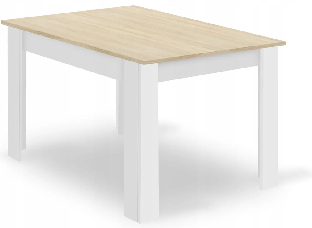 Set de dining 1 + 4, masa MADO 120x80 alba + scaune BALI MARK negre
