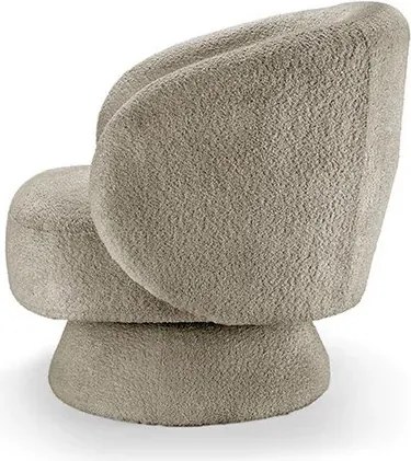 Fotoliu pivotant tesatura boucle taupe BOSSA NOVA