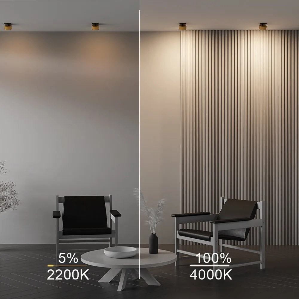 Spot LED incastrabil ajustabil IP44 Onda negru/auriu