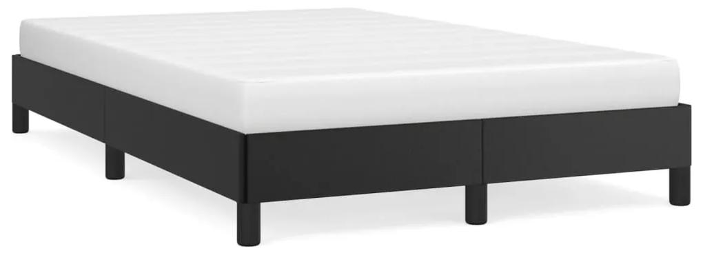 379496 vidaXL Cadru de pat, negru, 120x190 cm, piele ecologică