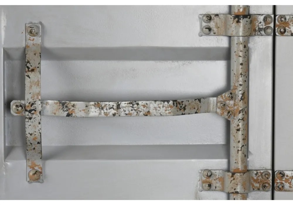 Dulap gri din metal, stil industrial, "Cargo"