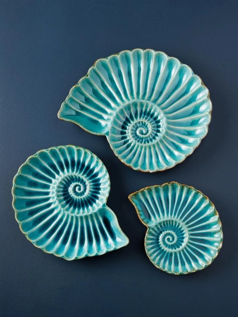 Tavita servire din ceramica, Aqua Round Shell
