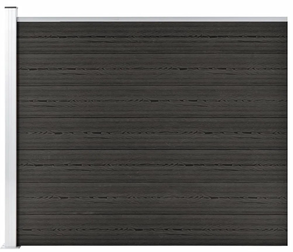 vidaXL Panou de gard, gri, 175x146 cm, WPC