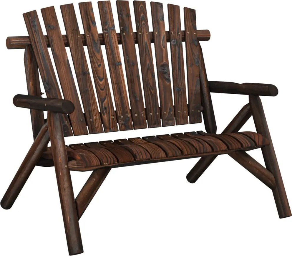 vidaXL Bancă de grădină cu 2 locuri, 119x85x98 cm, lemn masiv molid