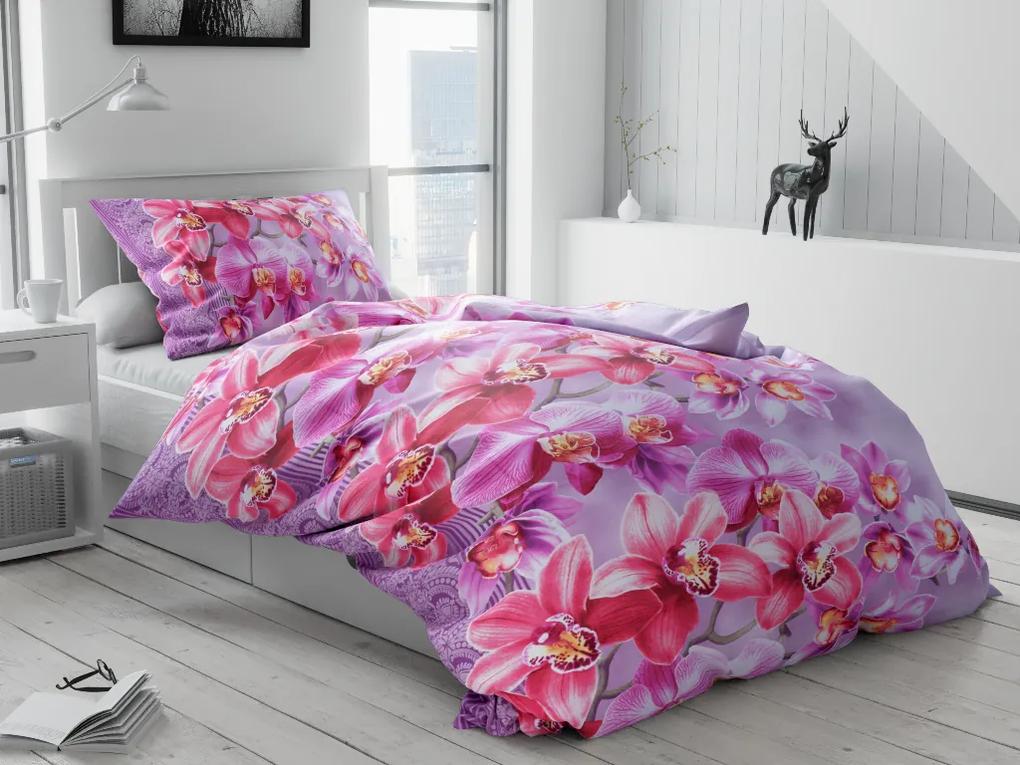 Lenjerie de pat din bumbac violet Dimensiune lenjerie de pat: 2 buc 70 x 90 cm | 200 x 220 cm