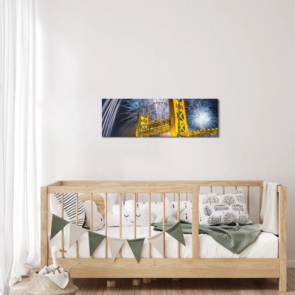 Tablou - Noaptea de Revelion (cu ceas) (90x30 cm)