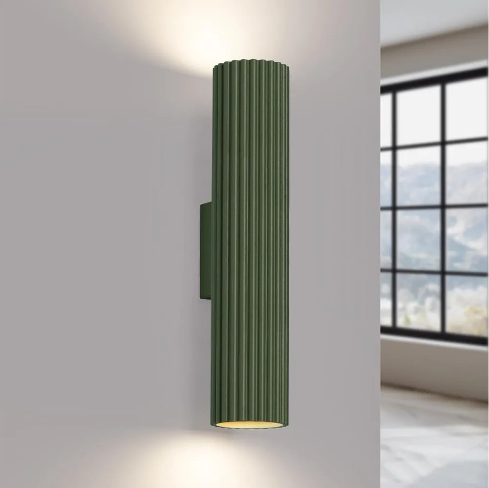 Brilagi - Aplică de perete CRESTO, 2x GU10, 10W, 230V, 30 cm, verde