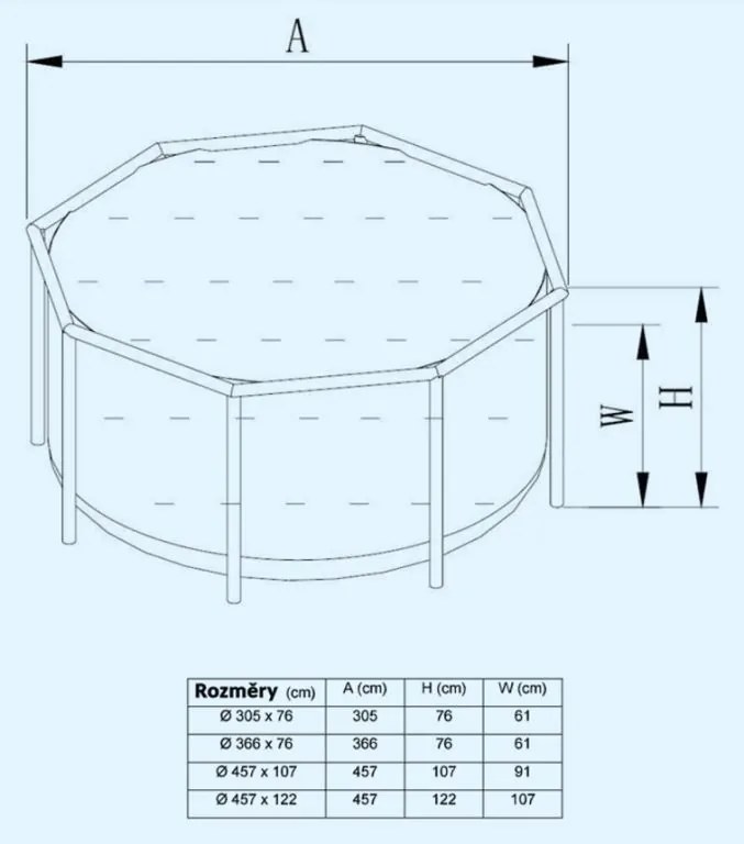 Piscină Florida 4,57 x 1,22 m + filtrare cu cartuș