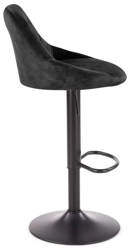 Scaun de bar H101 velvet negru