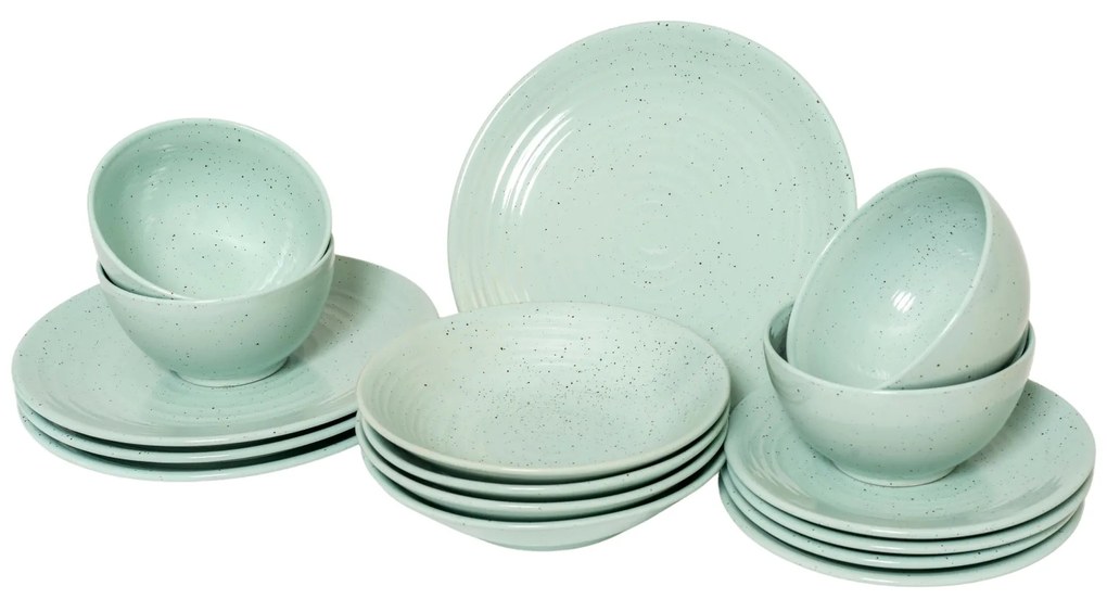 Set Complet Serviciu De Masa Marine Peppermint 16 piese Vernil