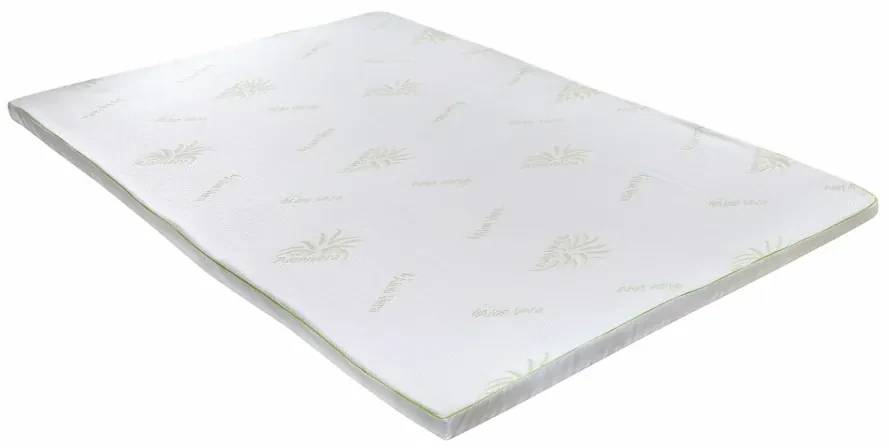 Topper saltea Aloe Vera Therapy Memory Arctic Gel 7 zone de confort, Green Future, 160x200 cm