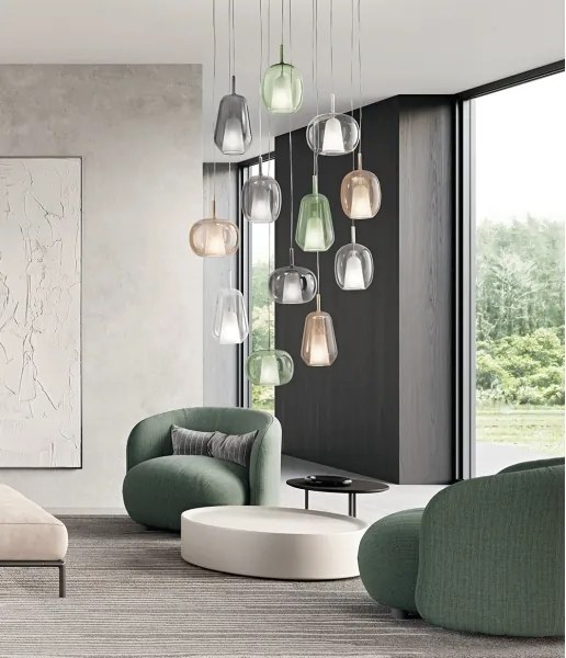 Ondaluce - Pendul pe cablu THELMA 3xE27/15W/230V transparent