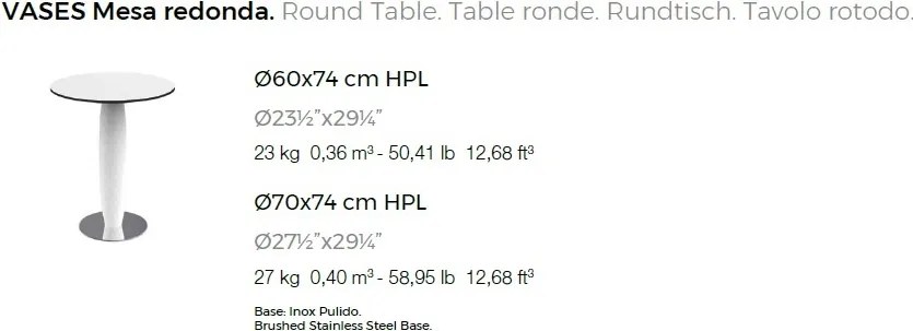 Masa de exterior / interior design modern premium VASES 70cm