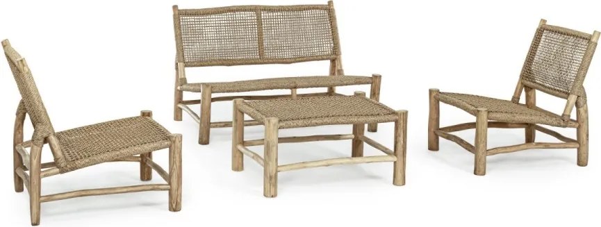 Masuta pentru gradina, lemn de teak, natur, 80x60x40 cm, Lampok Bizzotto
