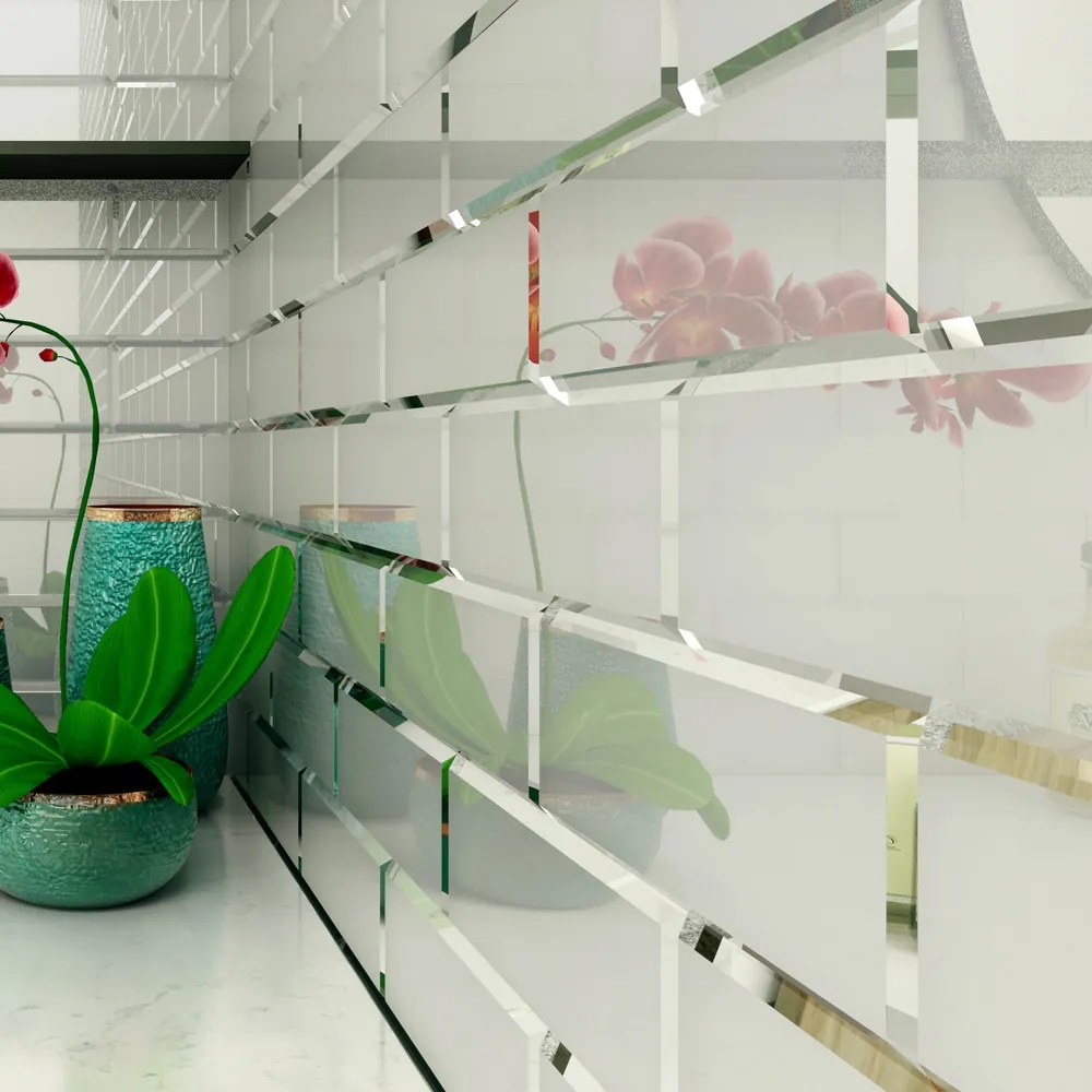 Set oglinzi dreptunghiulare Dubiel Vitrum Rectangular tiles 21x7 cm