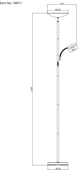 Lampadar LED dimabil Globo 58011 SKOPO LED/20W/230V + LED/5W