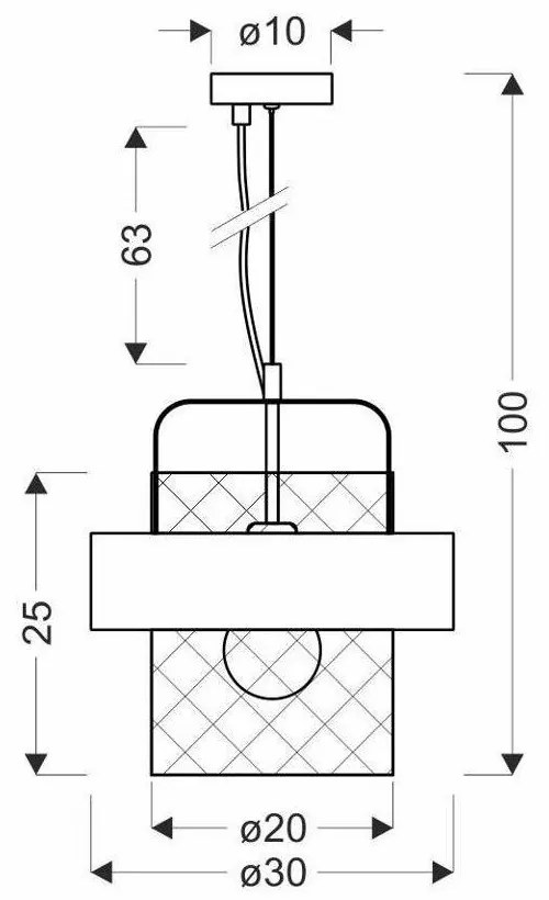 Lustră negru-argintiu din metal ø 30 cm Fiba – Candellux Lighting