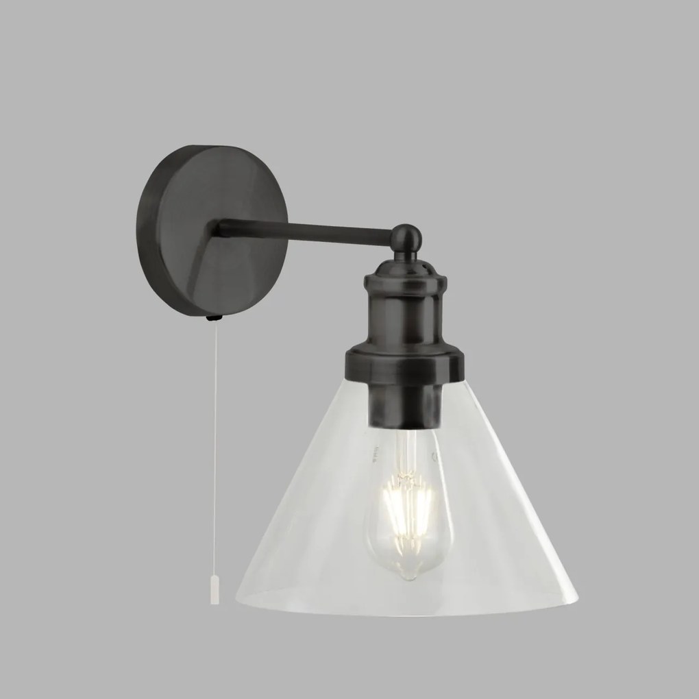 Aplica de perete design clasic Pyramid negru 1277BK SRT