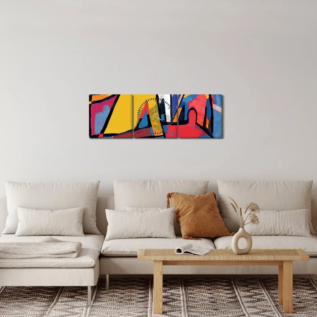 Tablou - Abstract bărbați (cu ceas) (90x30 cm)