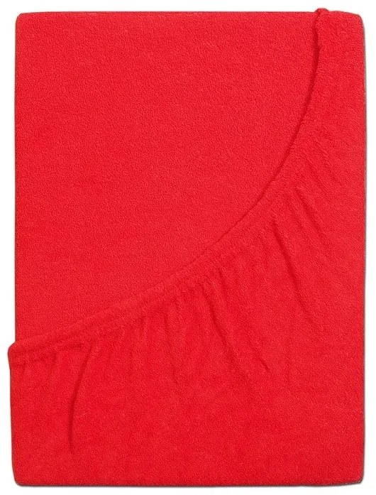 Cearceaf frote pentru patut EXCLUSIVE 60x120 cm rosu
