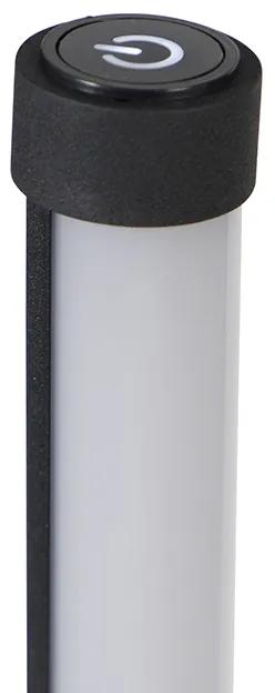 Lampă de podea neagră, cu LED cu regulator tactil, reglabil în 3 trepte - Line-up