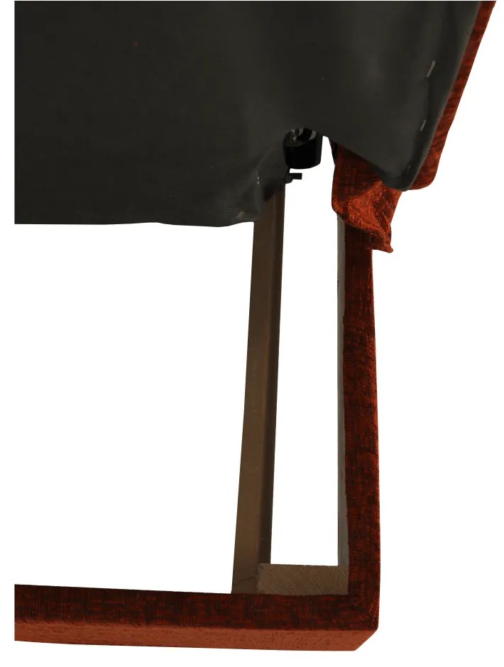 Canapea extensibilă, material textil cărămiziu/model, ASIA NEW