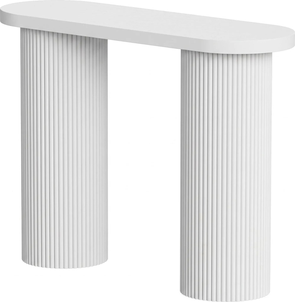 HOMCOM Consolă modernă îngustă cu spațiu ascuns, 103 cm, alb | Aosom Romania