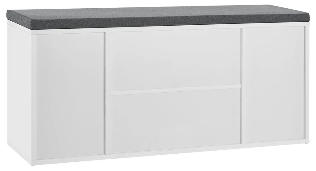 Suport pantofi cu captuseala 104 x 30 x 48 cm alb