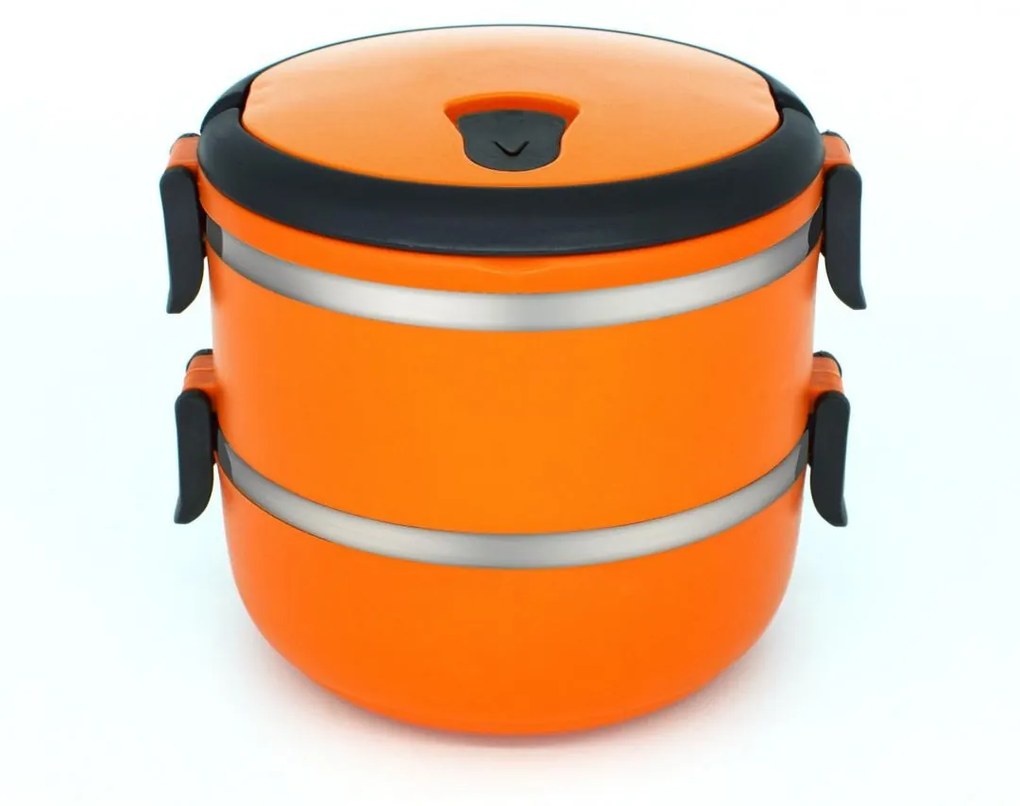 CASEROLA TERMICA DUBLA, 2x0.7L,PORTOCALI