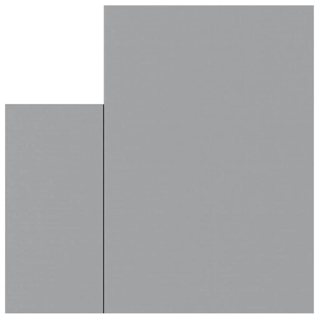 Blat de bucatarie coltar, gri, PAL Gri, 28 88 x 60 x 2.8 cm, 1