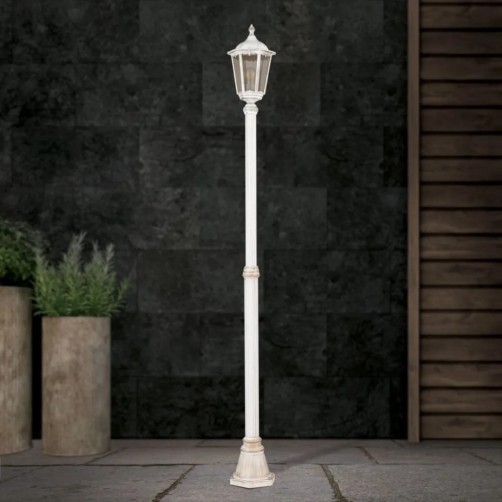 Stalp exterior stil clasic IP43 H195 Puchberg AL 11K/82506 weiß-gold/rauch OR