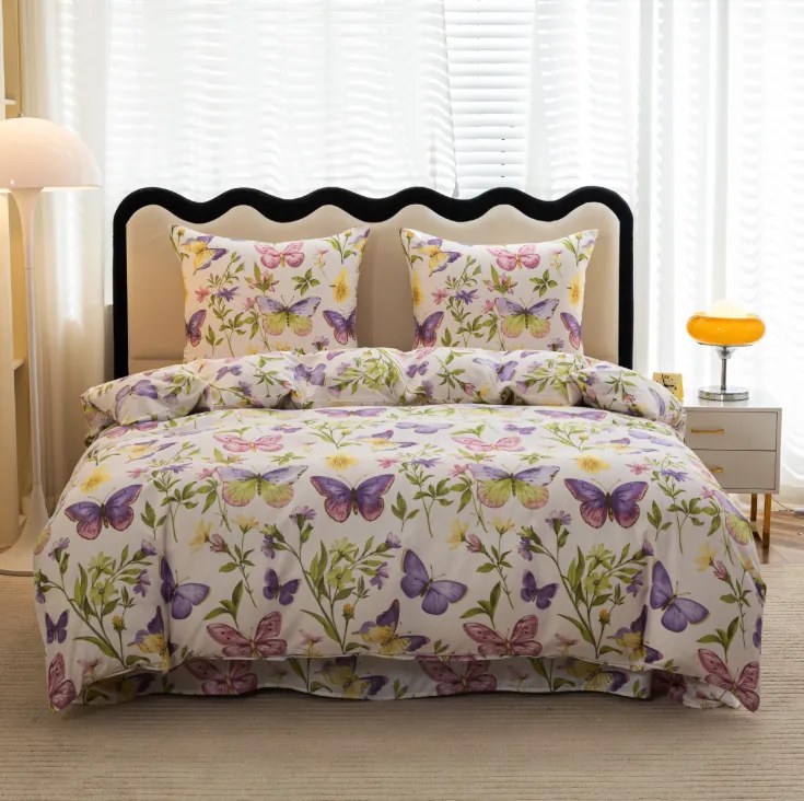 Lenjerie de pat din microfibra SPRING WINGS, crem Dimensiune lenjerie de pat: 70 x 80 cm | 140 x 200 cm