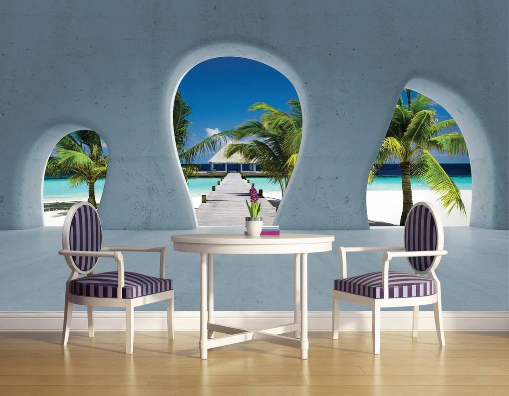 Fototapet - Privire spre Maledive (152,5x104 cm)