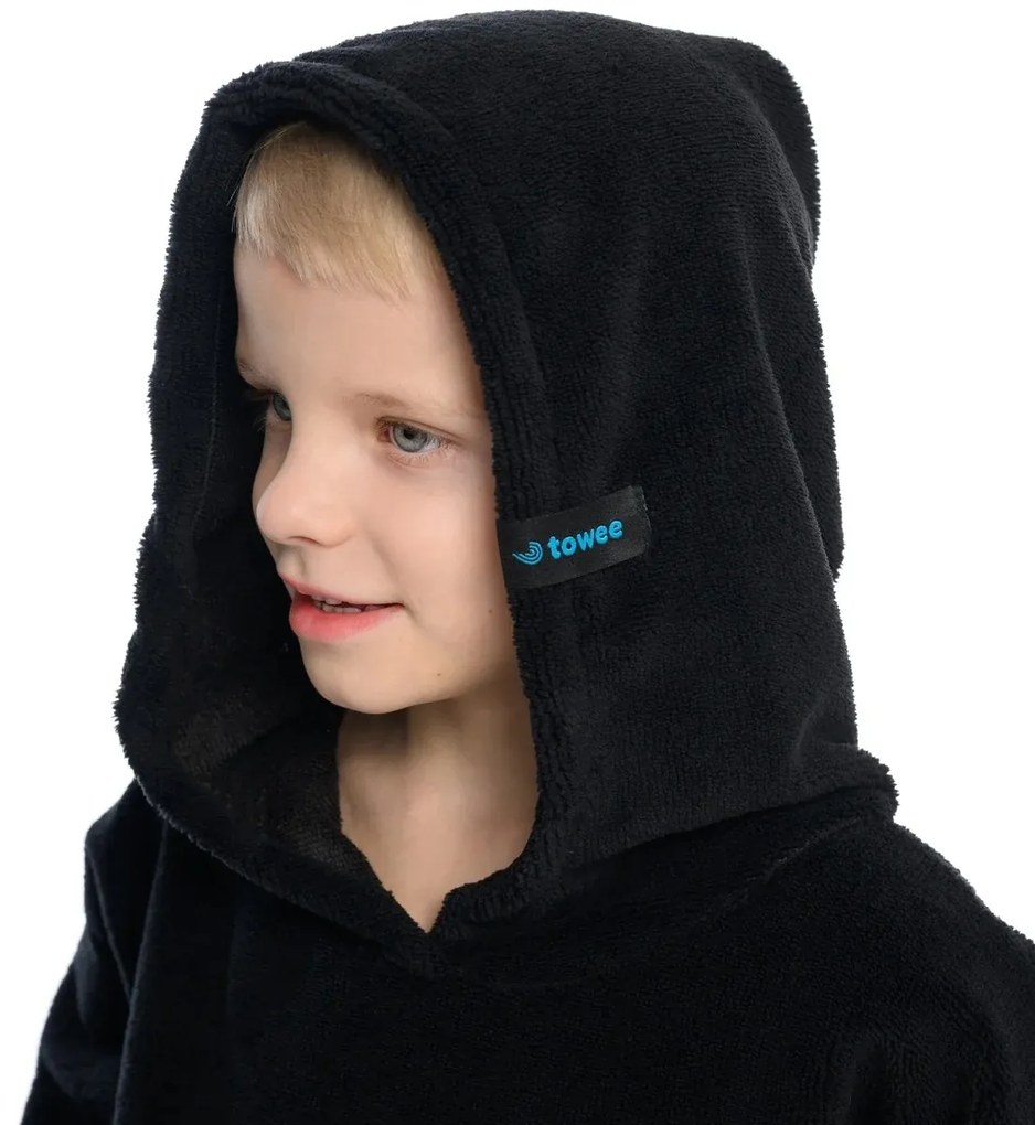 Towee Surf poncho MONO negru , 50 x 60 cm, 50 x 60 cm