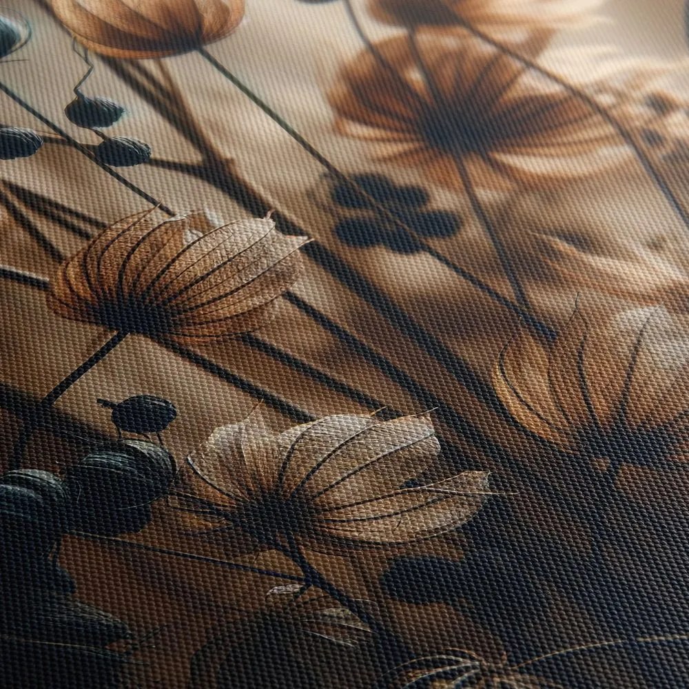 Tablou flori uscate maro