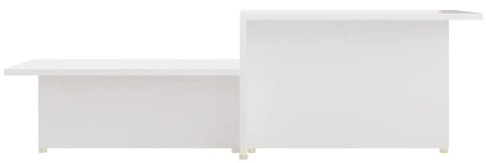 Masa de cafea, alb extralucios, 111,5x50x33 cm, lemn compozit 1, Alb foarte lucios