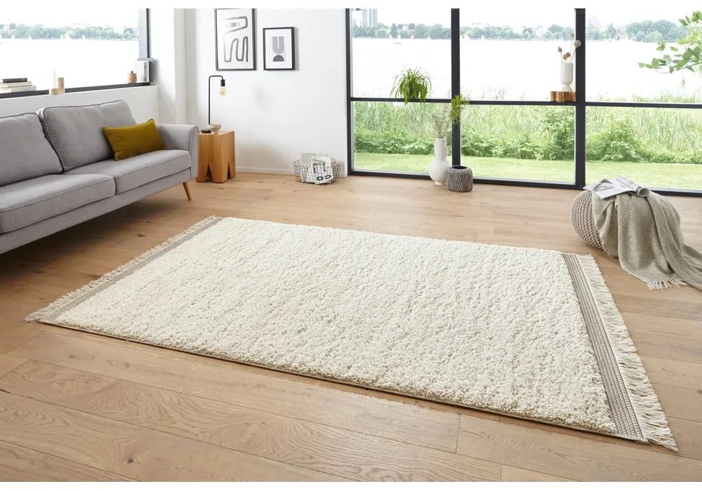 Covor Mint Rugs New Handira Lompu, 194 x 290 cm, alb-crem