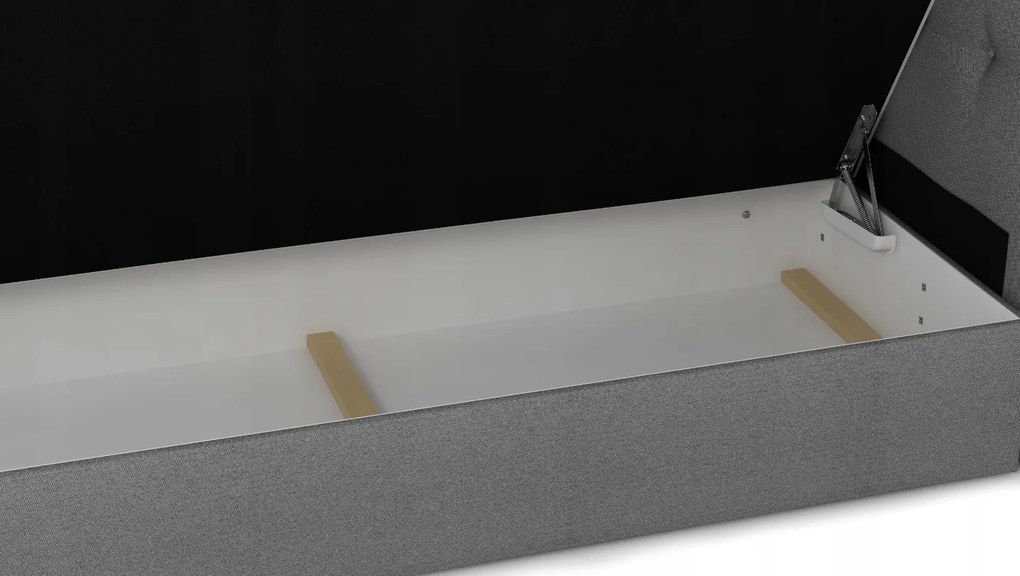 Pat matrimonial160 cm Boxspring Harlan Comfort (verde închis) (cu somieră, saltea și sp. depozitare). 1055997