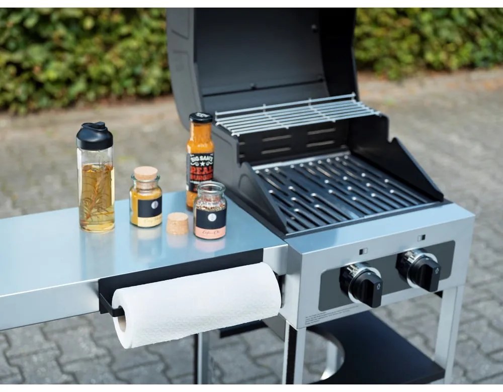 Suport magnetic pentru role de bucătărie Wenko Black Outdoor Kitchen Ima, negru