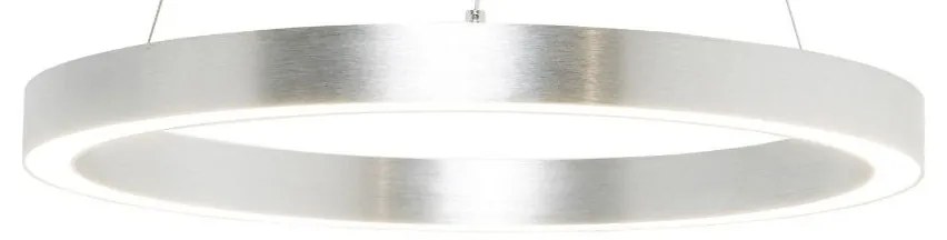 Lustra LED design modern circular CARLO argintiu, diametru 40cm