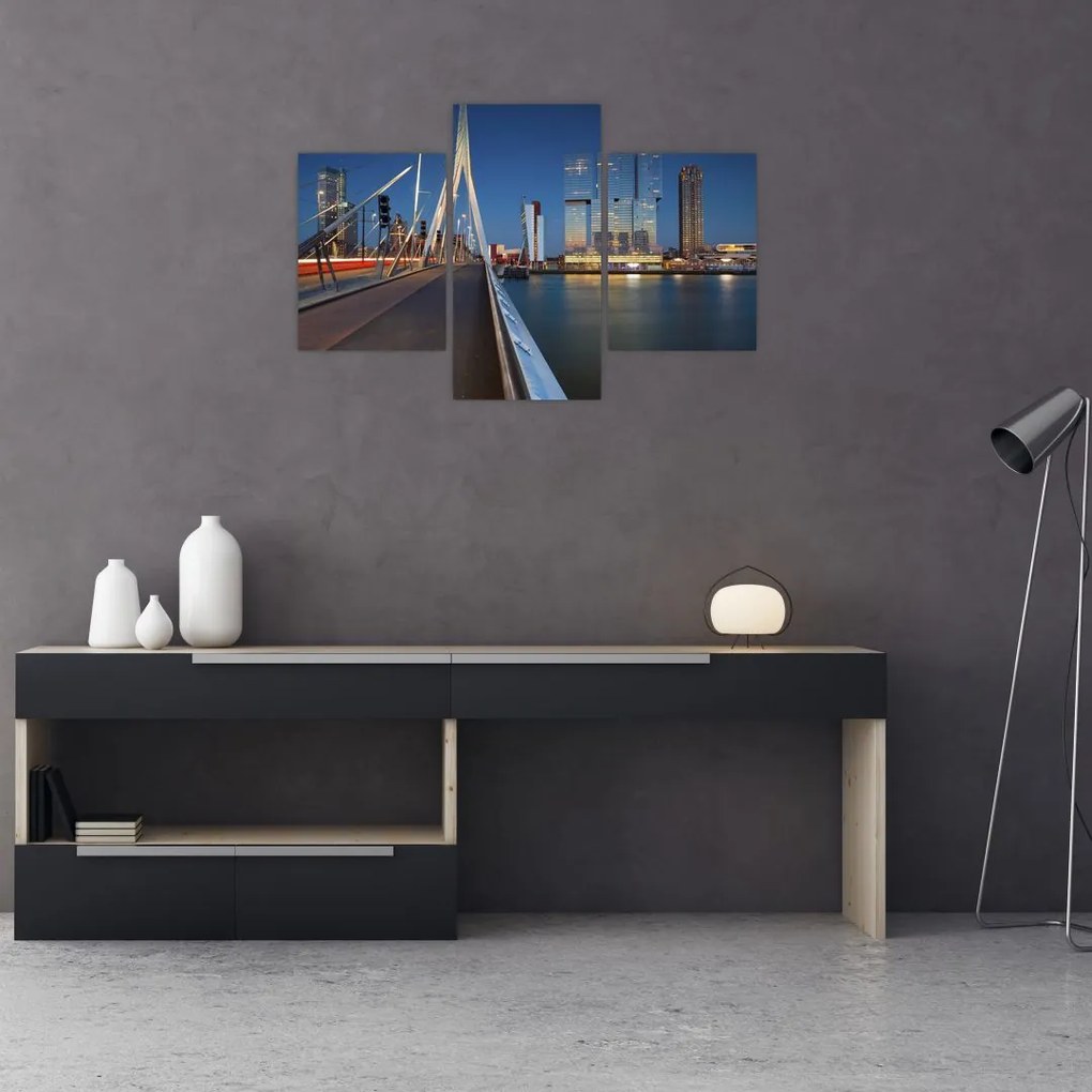 Tablou - Amurg în Rotterdam, Olanda (90x60 cm)