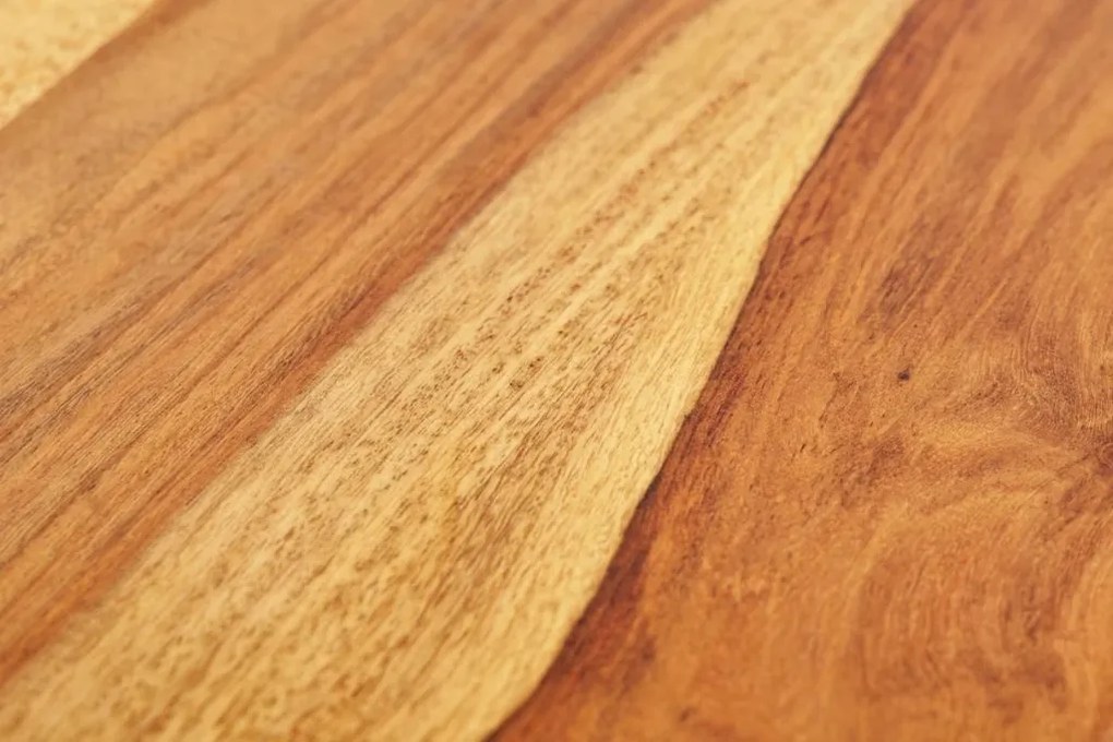 Raft pentru sticle vin/ Masuta laterala CUBUS 40cm sheesham A-41137 VC