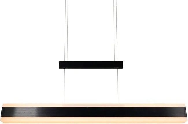 Lustră negru-mat LED cu abajur din metal Arcola – Trio