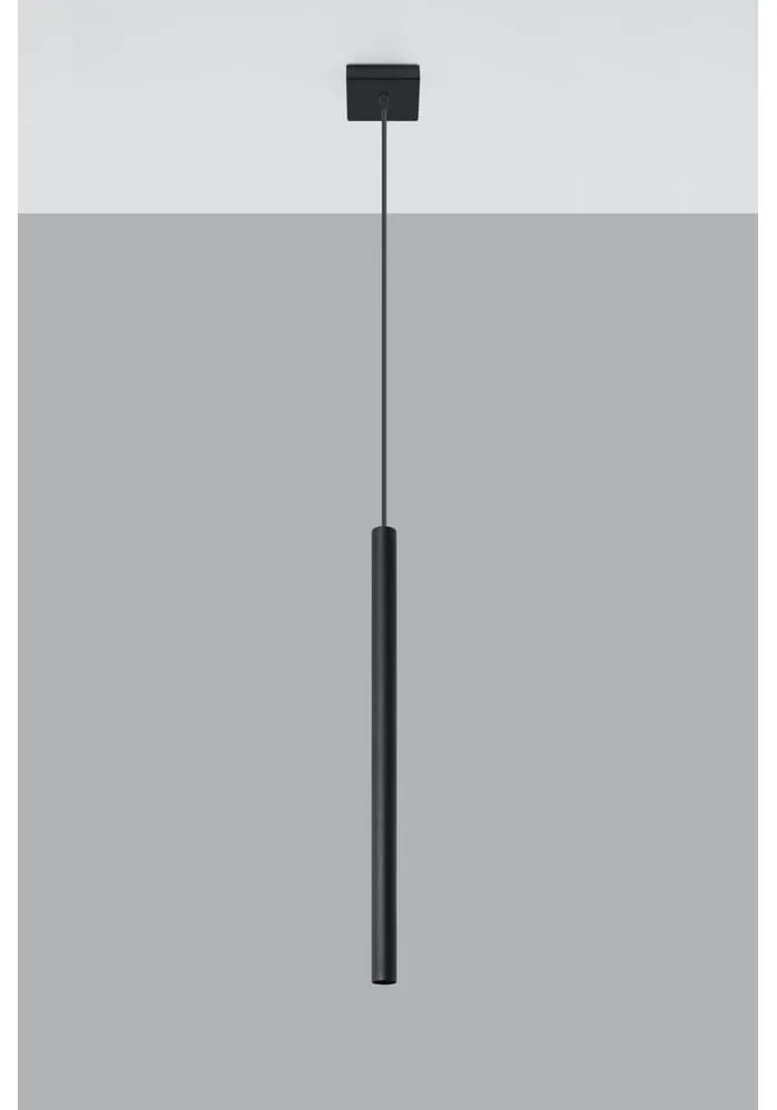 Lustră Sollux Fideus Single, negru